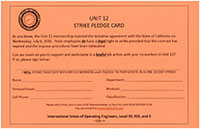 Strike Pledge Card